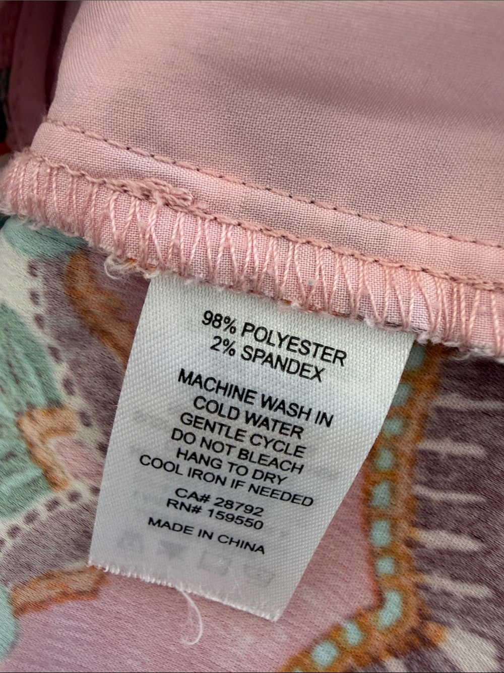 Eliane Rose boho Wide-Leg Pants — Pink, Orange, Teal size L - Picture 3 of 9